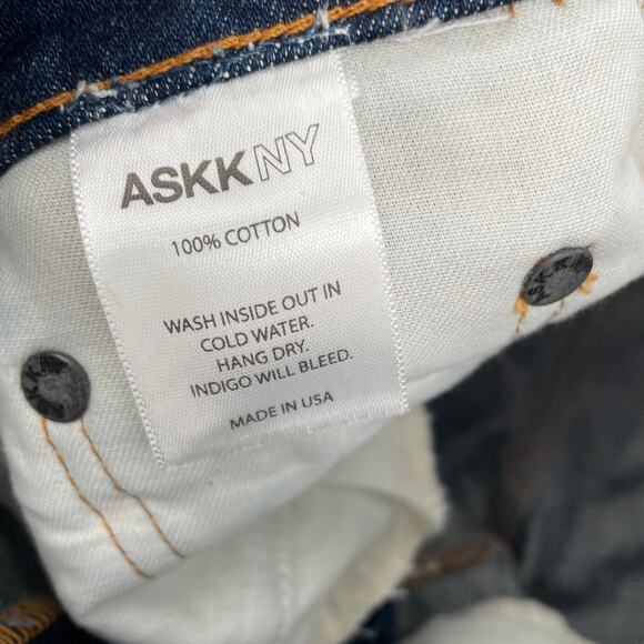 ASKK NY NWT Straight Leg Mid Wash 100% Cotton Denim Jeans // 26 - Picture 8 of 10